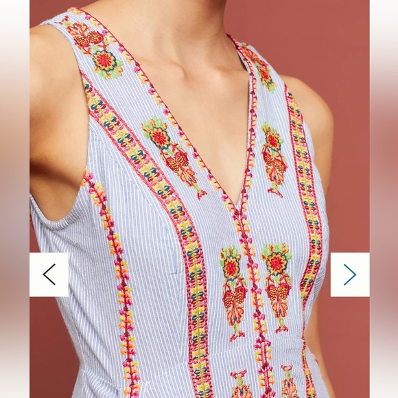 Anthropologie Maeve Madeleine Embroidered Shift Dress - Picture 2 of 13